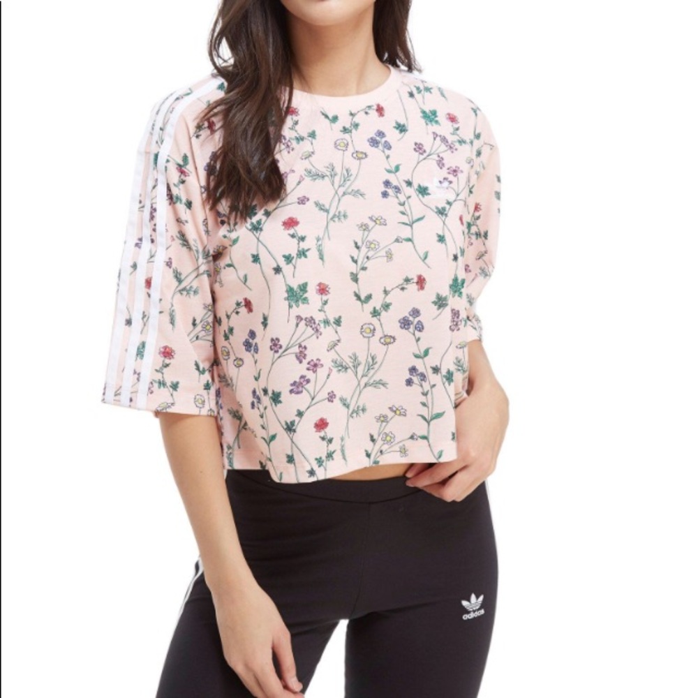 Adidas floral tee